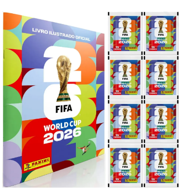 Kit Álbum + 35 Figurinhas Copa Do Mundo Fifa 2026 Panini